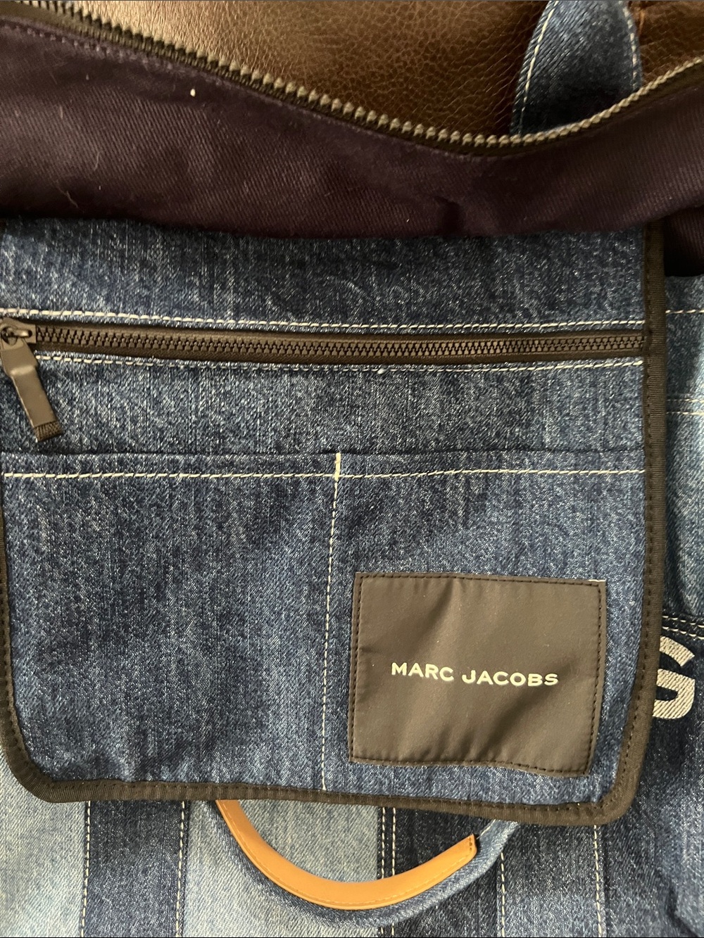 Marc Jacobs The Tote Bag Large Denim Patchwork Tote - Blue - Picture 6 of 12